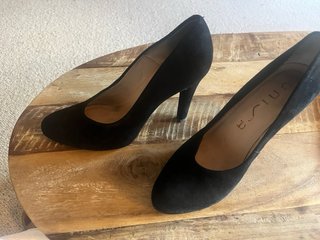 Zapatos de tacón ante negro T37