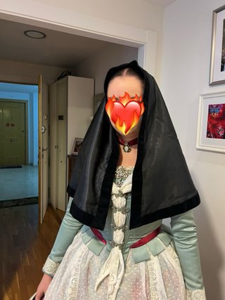 Mantilla de alicantina negra nueva (adulta)