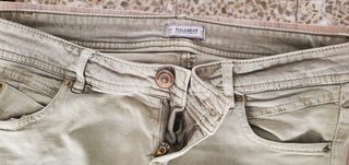 Pantalón largo verde oliva Pull&Bear - vaquero 40