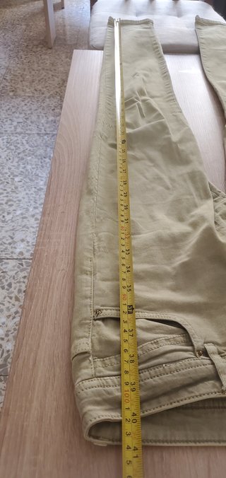 Pantalón largo verde oliva Pull&Bear - vaquero 40