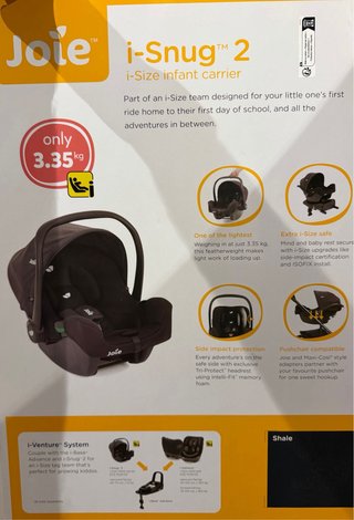 Lote Joie i-Snug y i-Base Sillita y Base