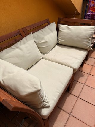 Sofá de exterior madera APPLARO IKEA