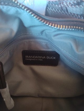 Bolso bandolera Mandarina Duck beige/crema