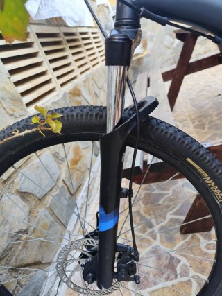 Bicicleta Rockrider ST 120 M Rigida azul y negra