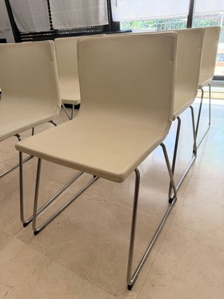 Sillas IKEA BERNHARD Piel Blanca x6