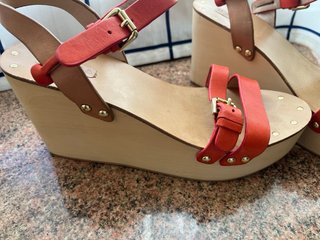 Sandalias Massimo Dutti Madera Rojas