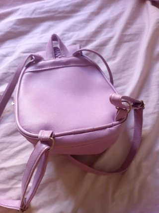 Mochila Lila con Tassel de cuero