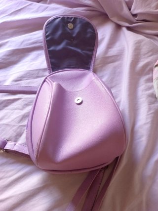 Mochila Lila con Tassel de cuero
