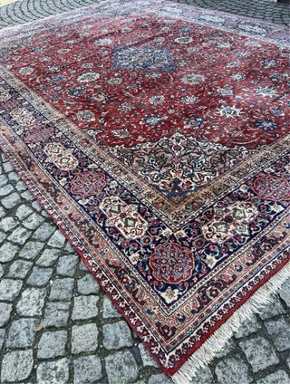 Preciosa alfombra persa Tabriz Tapis anudada a man