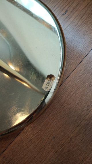 Lámpara de pie Fase vintage dorada. Funciona.