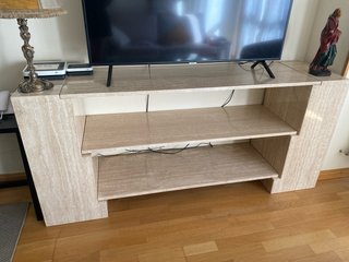 Mesa centro y mueble TV mármol