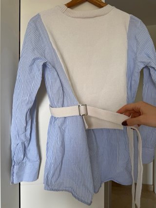 Blusa Zara efecto dos piezas