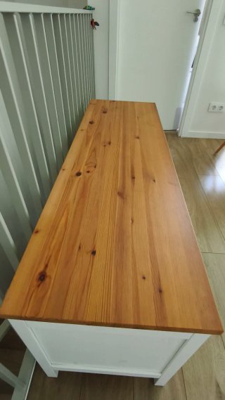 Mueble TV Hemnes madera blanco y marrón