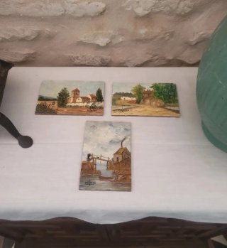 3 Pinturas al Óleo Pequeñas