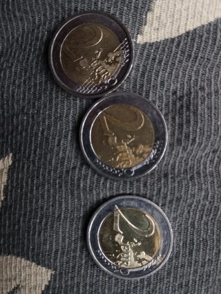Lote 3 Monedas 2€ Alemania 2025/2023, Italia 2012
