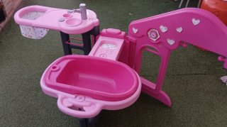 Juego de cocina rosa para niños