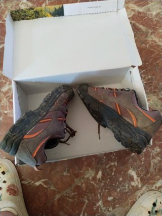 Zapatos de Seguridad Talla 41 Marrones y Naranjas