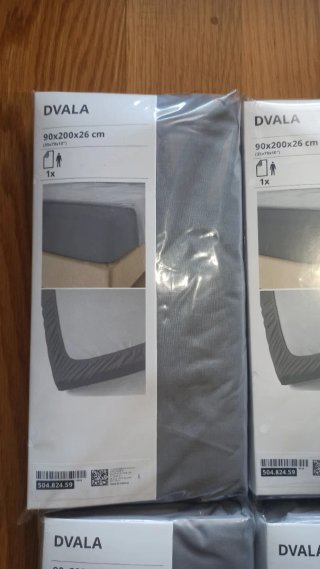 4 Sábanas Bajeras IKEA  90x200 Gris Claro DVALA
