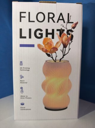 Lámpara LED RGB Jarrón Diseño Torcido