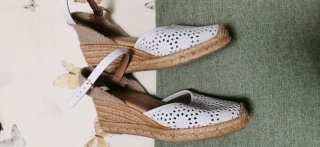 Alpargatas Nimao Blancas y Beige