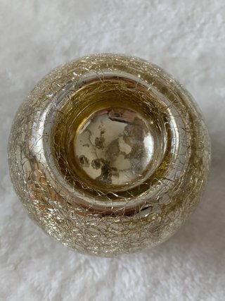Vela Zara Home dorada cristal