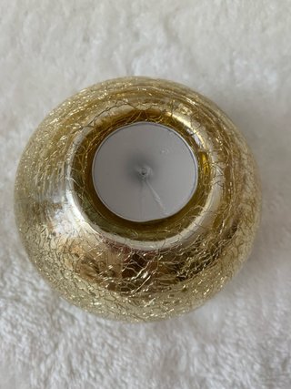 Vela Zara Home dorada cristal