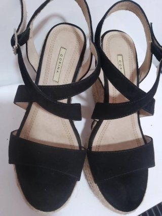 Sandalias de plataforma negras