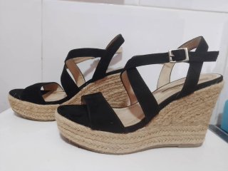 Sandalias de plataforma negras