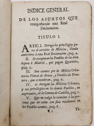 Raro Impreso militar original 1767