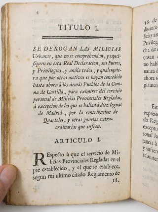 Raro Impreso militar original 1767