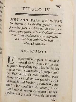 Raro Impreso militar original 1767