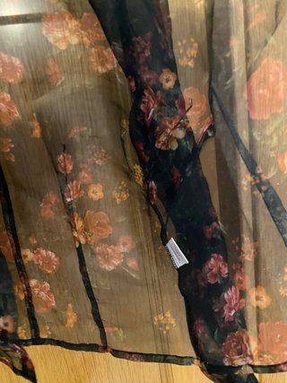 Blusa Transparente Floral Forever 21 Talla S