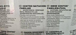 Piscina hinchable infantil azul y blanca