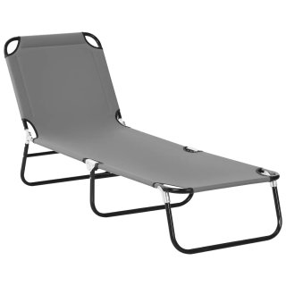 Tumbona Plegable Reclinable Gris