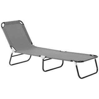 Tumbona Plegable Reclinable Gris