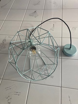 Lámpara Techo Geométrica color Turquesa