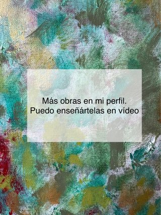 Cuadro abstracto verdes moderno (50cmx70cm)