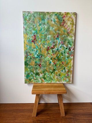 Cuadro abstracto verdes moderno (50cmx70cm)