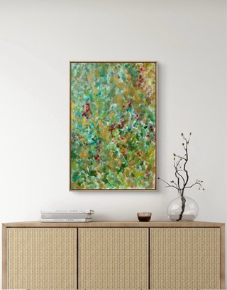Cuadro abstracto verdes moderno (50cmx70cm)