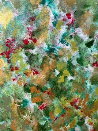 Cuadro abstracto verdes moderno (50cmx70cm)