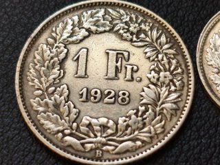 Lote Monedas Franco Suizo Helvetia Plata