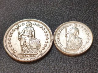 Lote Monedas Franco Suizo Helvetia Plata