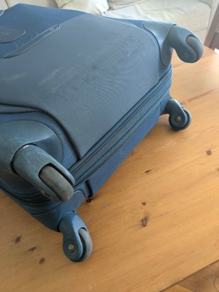 Maleta trolley de cabina Samsonite azul, 4 ruedas