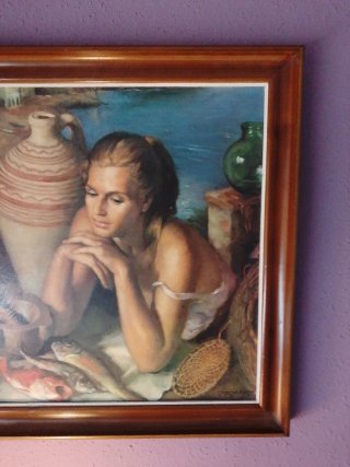Cuadro al óleo Mujer y Naturaleza Francisco Ribera