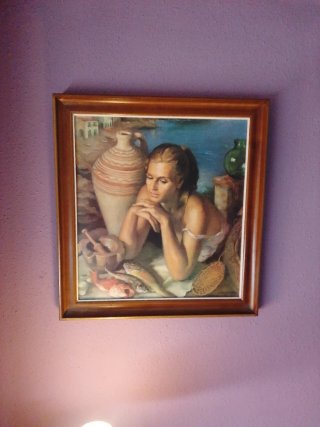 Cuadro al óleo Mujer y Naturaleza Francisco Ribera