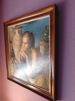 Cuadro al óleo Mujer y Naturaleza Francisco Ribera
