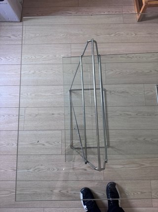 Mesa escritorio cristal y metal