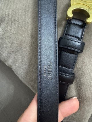 Cintura nera con fibbia oro taglia 100cm