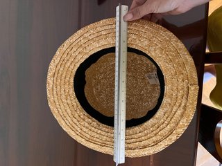 Sombrero Canotier Beige y Negro