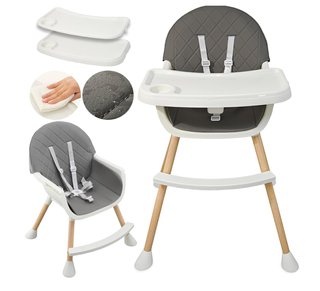 Trona ALMAR Baby Gris 2 en 1 Evolutiva
